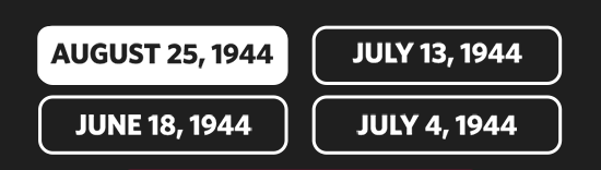 Quiz selection options Quiz selection options