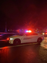 Patrol car with lights