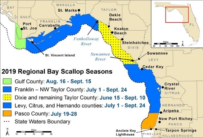 2019 Scallop Season Map