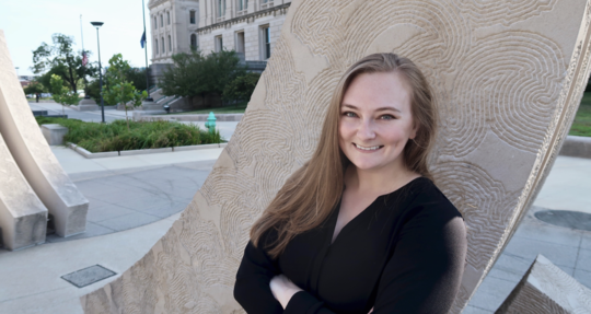 Bridget Eckert at Indiana statehouse