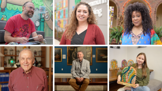 Collage of six photos of individuals