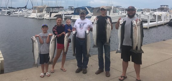 Steelhead fishing at Lake Michigan