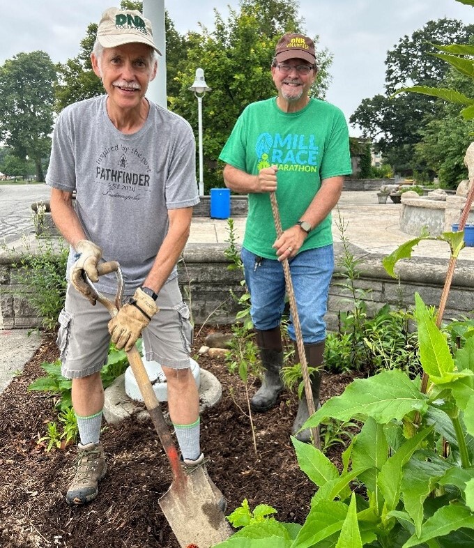 Indiana State Fairgrounds native landscaping volunteers.