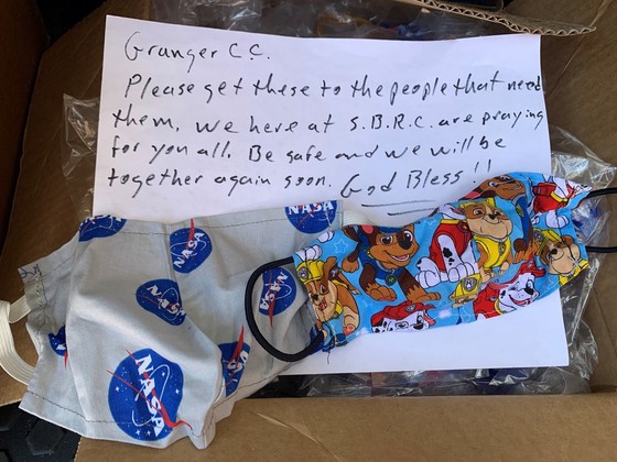 The men at SBCRC donates over 500 masks