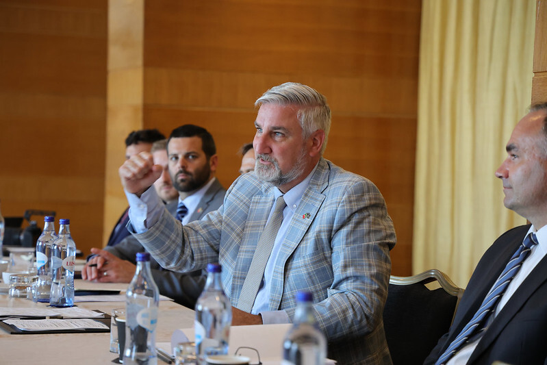 Gov. Holcomb speaks at Roundtable in Portugal