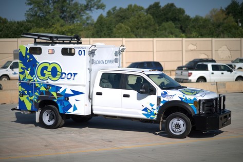 GO-DOT truck on I-235