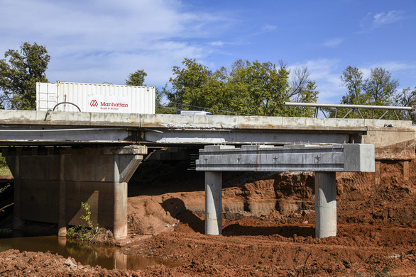 Bridge construction on I-40 in Del City