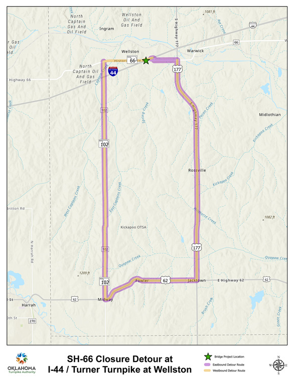 Wellston detour map