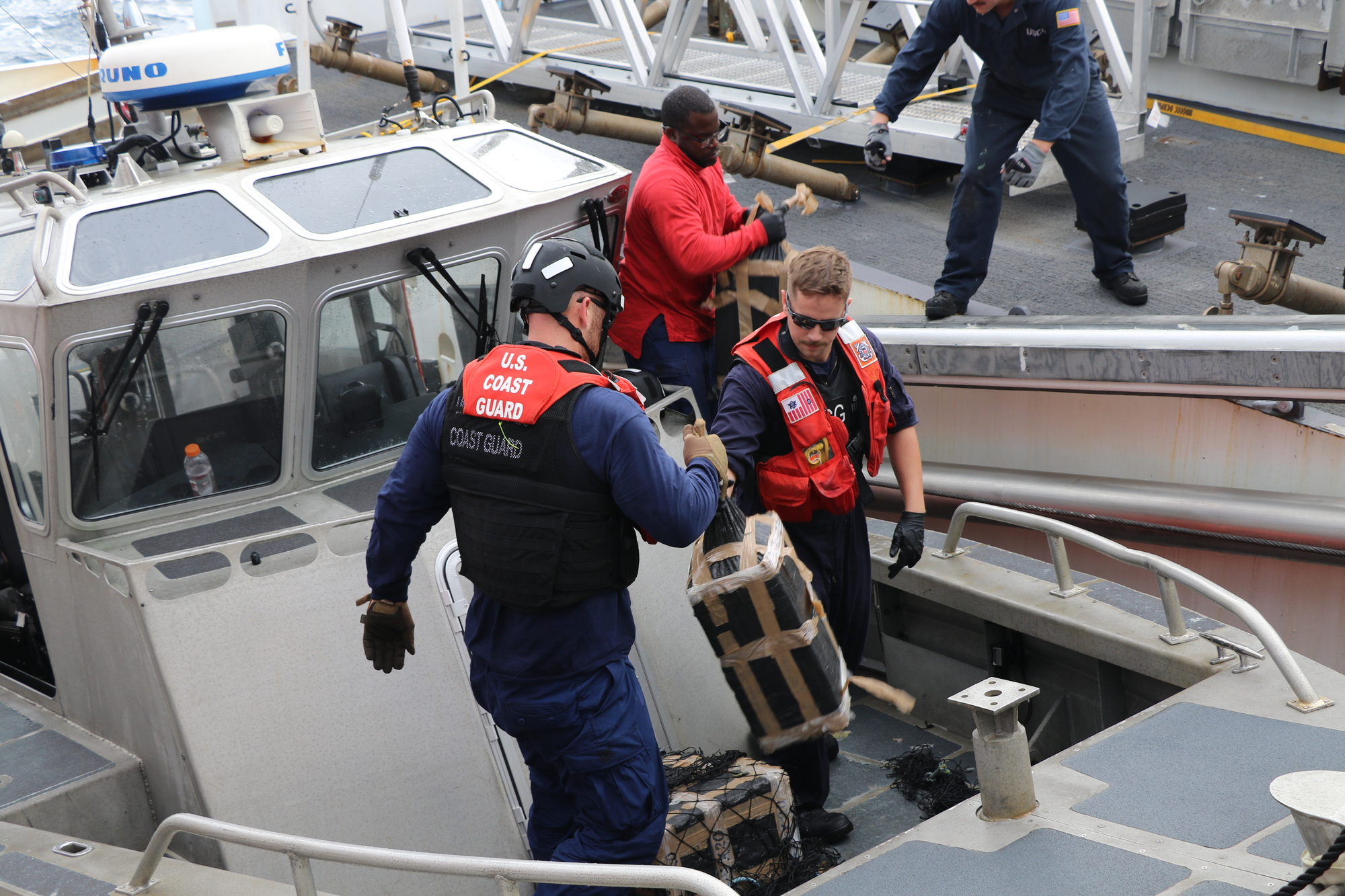 Coast Guard Cutter Munro boarding team interdicts suspected drug smuggling vessel