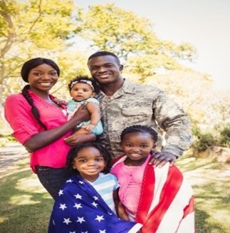 Black military family