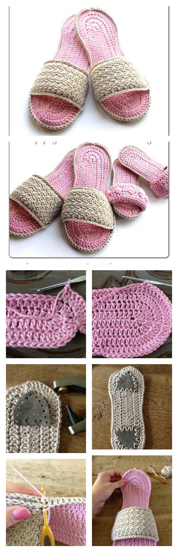 Crochet SPA Slippers Free Pattern 
