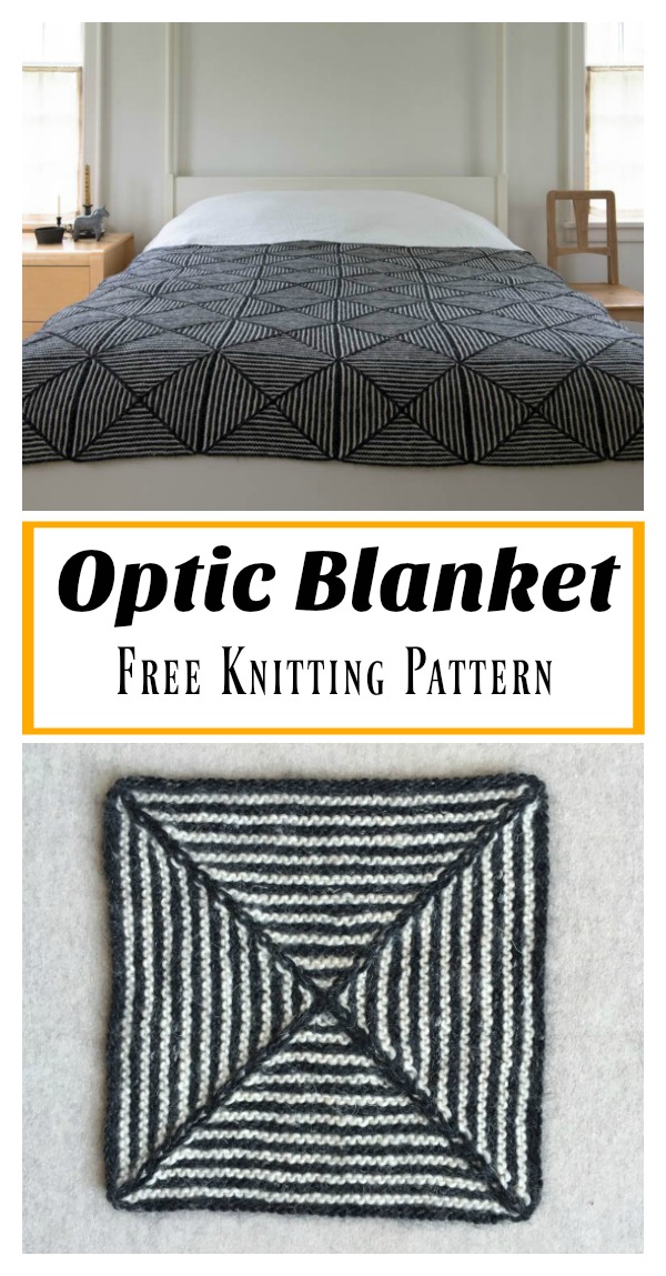 Optic Blanket Free Knitting Pattern