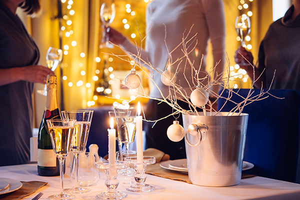 Holiday party tablescape