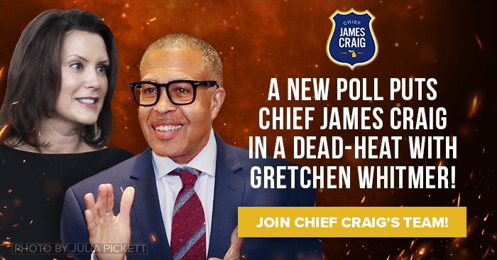 A new poll puts Chief James Craig in a dead-heat with Gretchen Whitmer
