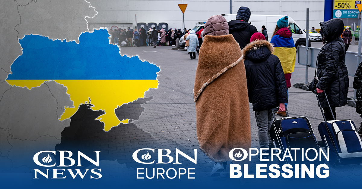 Refugees stream out of Ukraine and across the Polish border. 