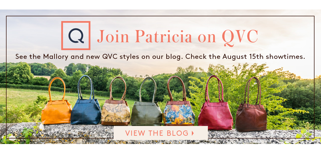 Join Patricia on QVC. See the Mallory and new QVC styles on our blog. Check the August 15th showtimes. View the blog