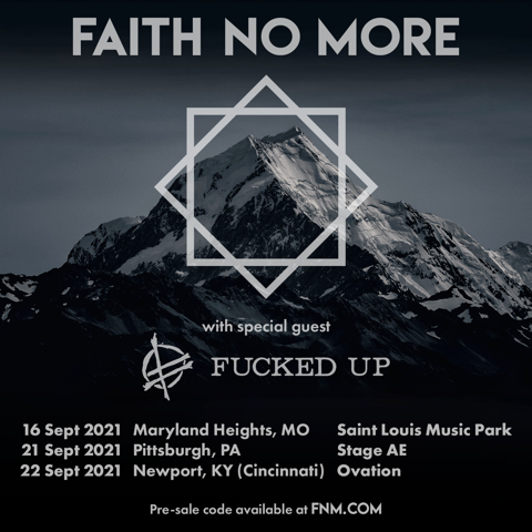 Faith No More Announce Trio of U.S. Headlining Shows ​   　 