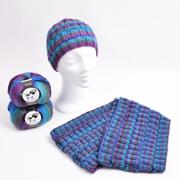 Knitted hat and cowl Patterns Hobbii