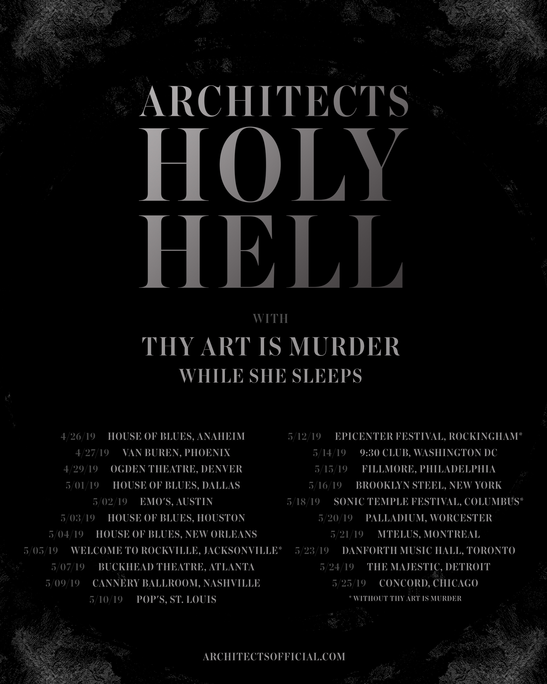 ARCHITECTS ANNOUNCE NORTH AMERICAN TOUR
