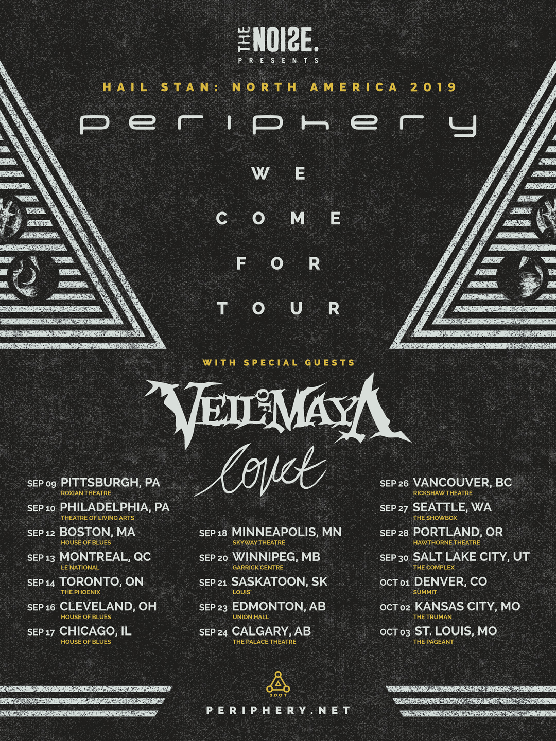 Periphery Announce North American Tour; Veil of Maya and Covet Open ​   　 