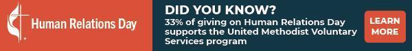 33% of giving on Human Relations Day supports the United Methodist Voluntary Services program?