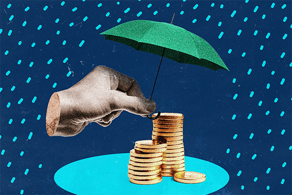 Colagem Moedas na Chuva