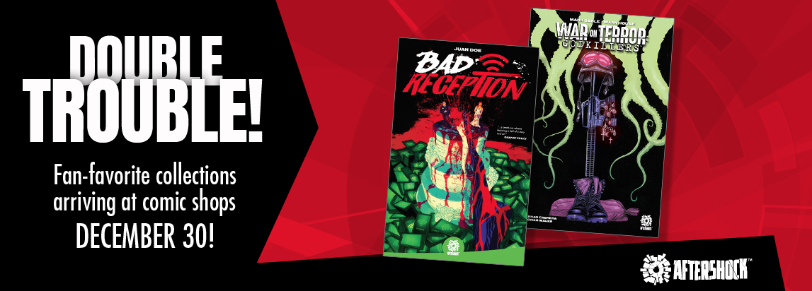 AFTERSHOCK “DOUBLE TROUBLE” BANNER