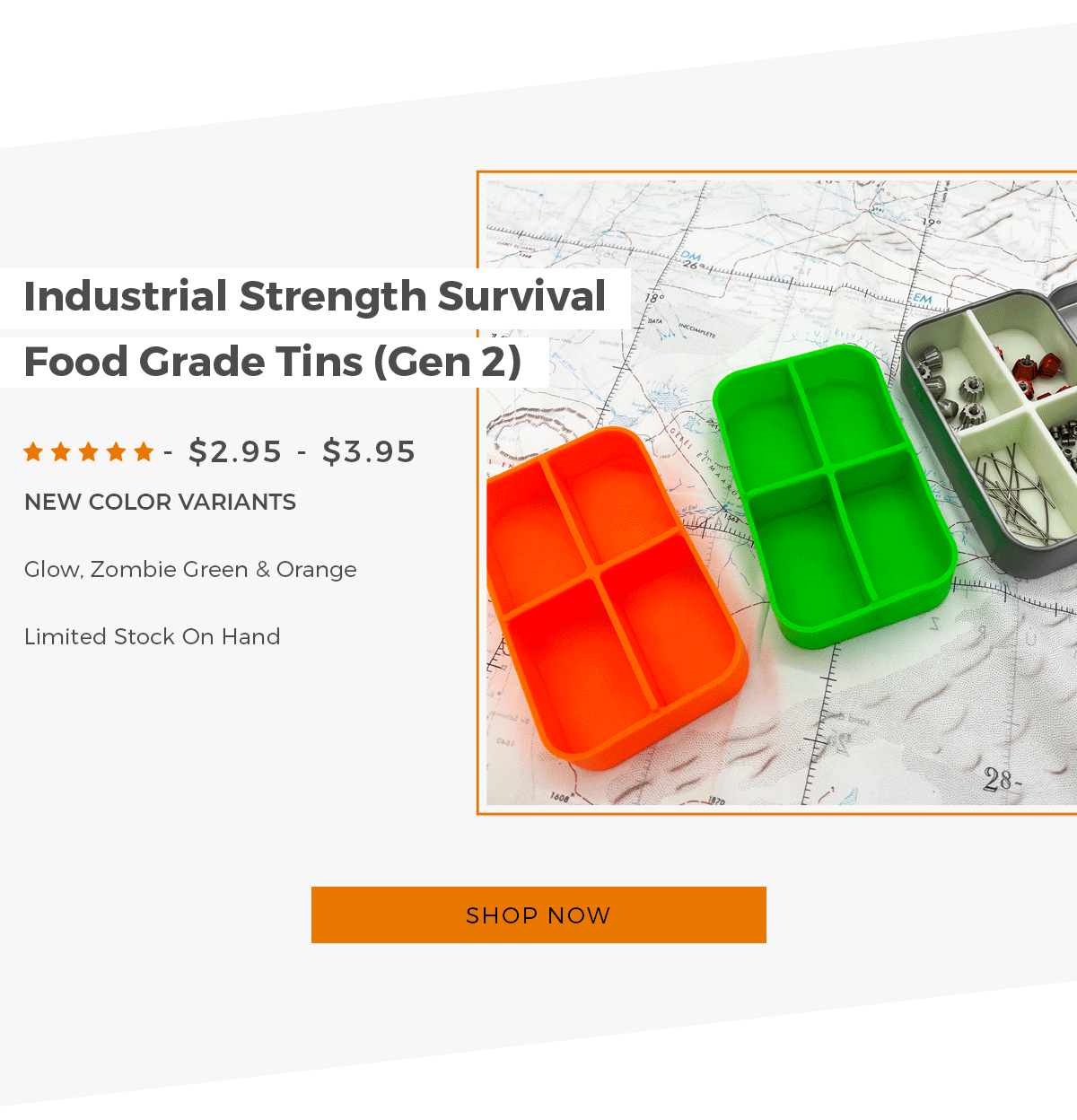 Industrial Strength Survival Food Grade Tins (Gen 2)