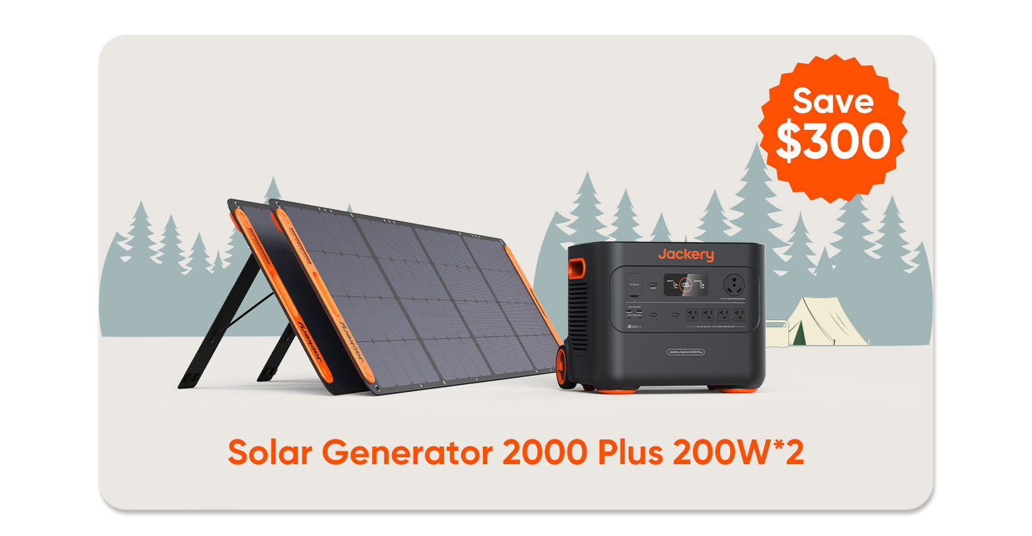 Jackery Solar Generator 2000 Plus Explorer 2000 Plus + SolarSaga 200W x 2