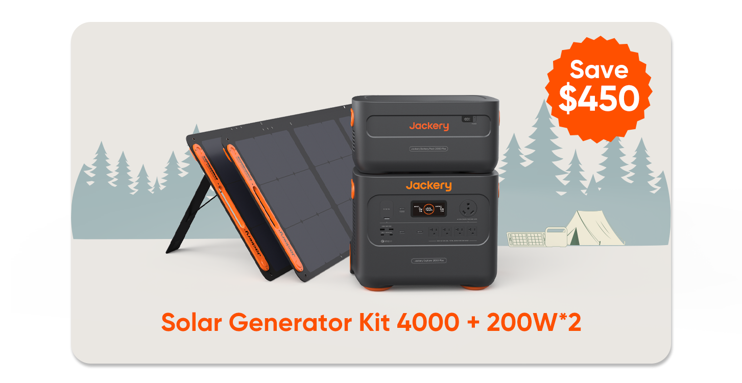 Jackery Solar Generator 2000 Plus Explorer Kit 4000 + SolarSaga 200W X2