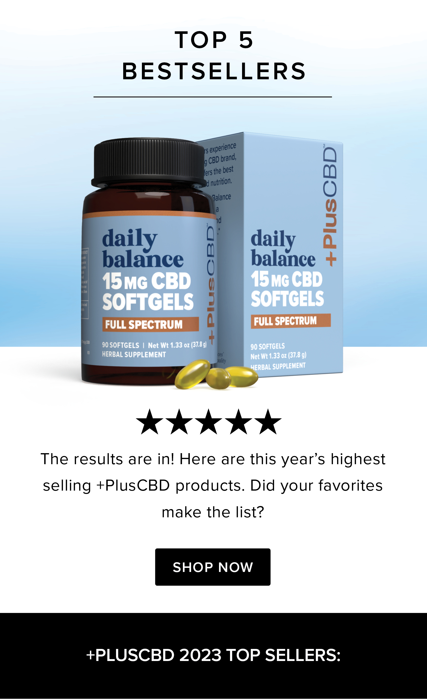 Daily balance CBD Softgel Capsules 15mg 90ct