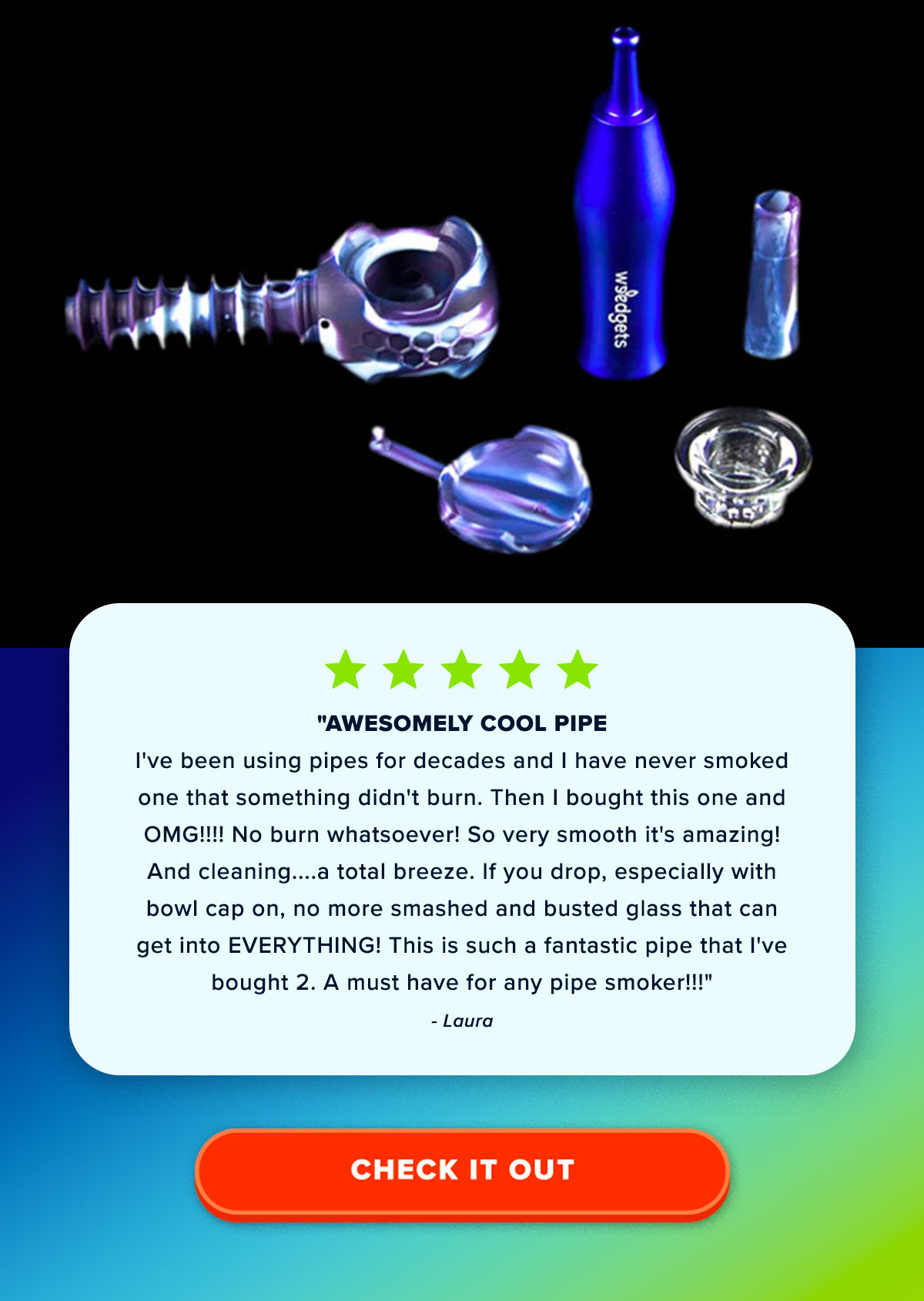 20% Off the Weedgets Maze-X Hand Pipe - Limited time only!