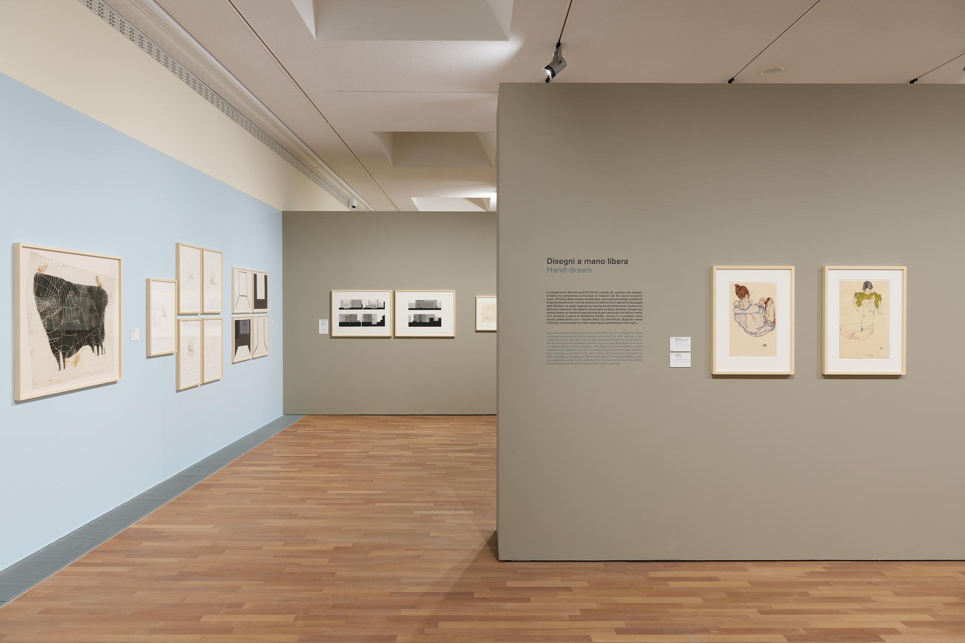 Veduta dell'allestimento “Da Albrecht Dürer a Andy Warhol Capolavori dalla Graphische Sammlung ETH Zürich” © MASI Lugano, foto: Gabriele Spalluto