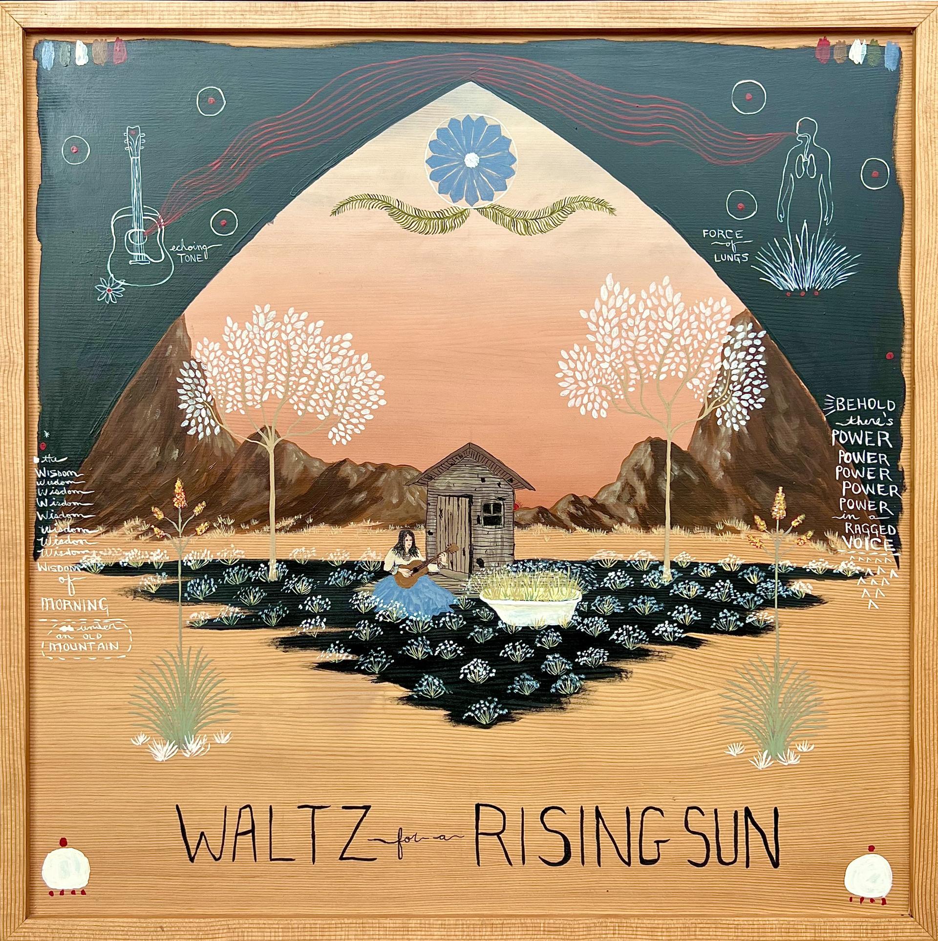 Adam Young, Waltz for a rising sun, 2023, acrylic on panel, 63,5x63,5 cm