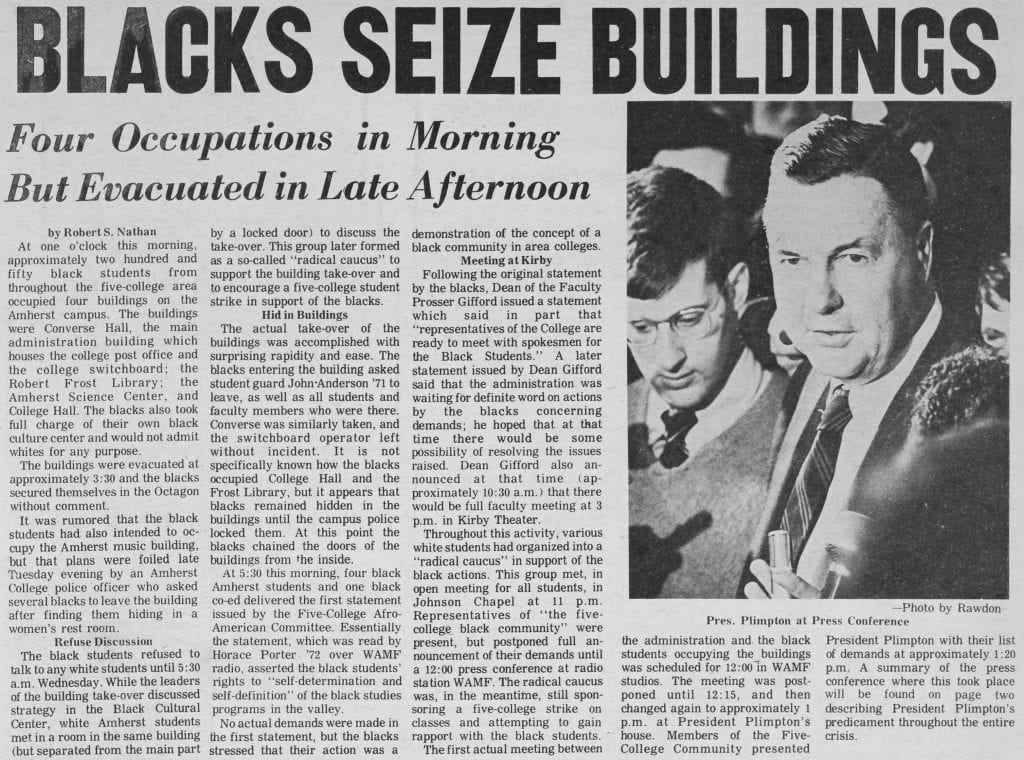 Blacks Seize Buildings