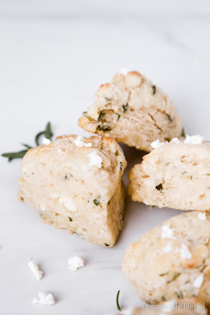 These Rosemary Goat Cheese Scones are the perfect savory breakfast recipe for your next spring brunch or summer party.