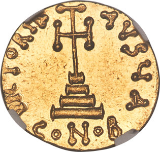 Theodosius III Adramytium (AD 715-717). AV solidus (19mm, 4.48 gm, 5h). NGC Gem MS 5/5 - 5/5