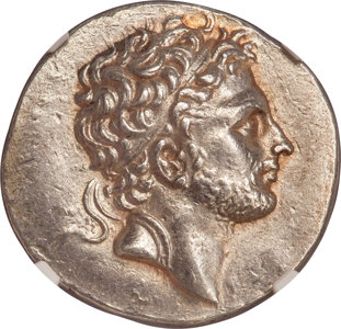 MACEDONIAN KINGDOM. Perseus (179-168 BC). AR tetradrachm (32mm, 16.78 gm, 11h). NGC AUâ˜… 5/5 - 4/5, Fine Style