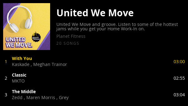 Check out our United We Move playlist on Spotify.