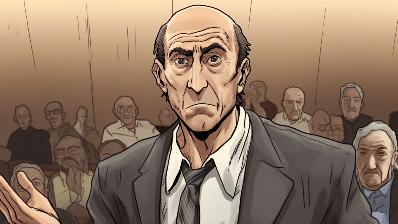 cartoon image of gary gensler