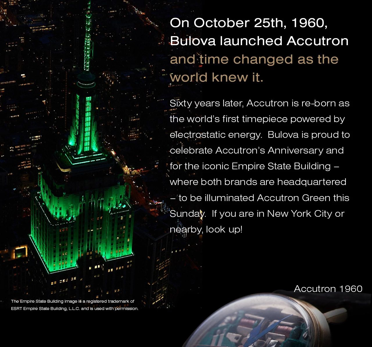On October 25th, 1960, Bulova launched Accutron and time changed as the world knew it.
