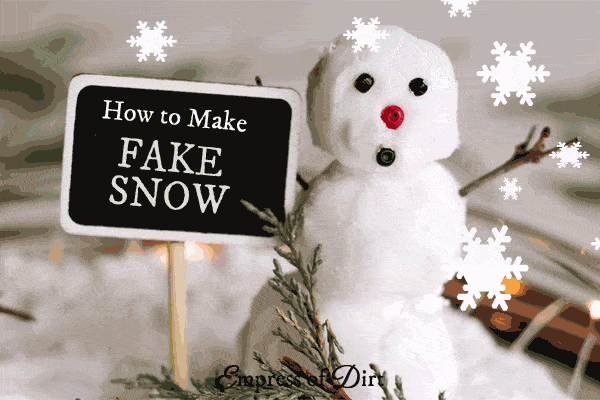 This fake snow recipe is perfect for making mini snowmen for an indoor, winter wonderland scene. 
