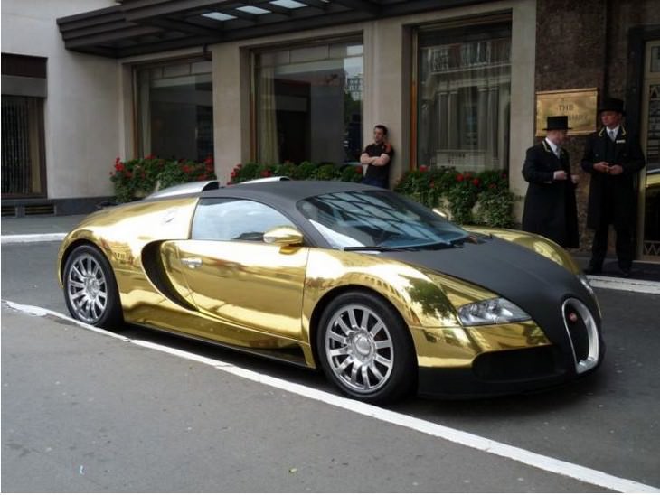 most expensive items gold plated bugatti