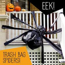 Image result for BLACK GARBAGE BAGS AS HALLOWEEN DECORATIONS