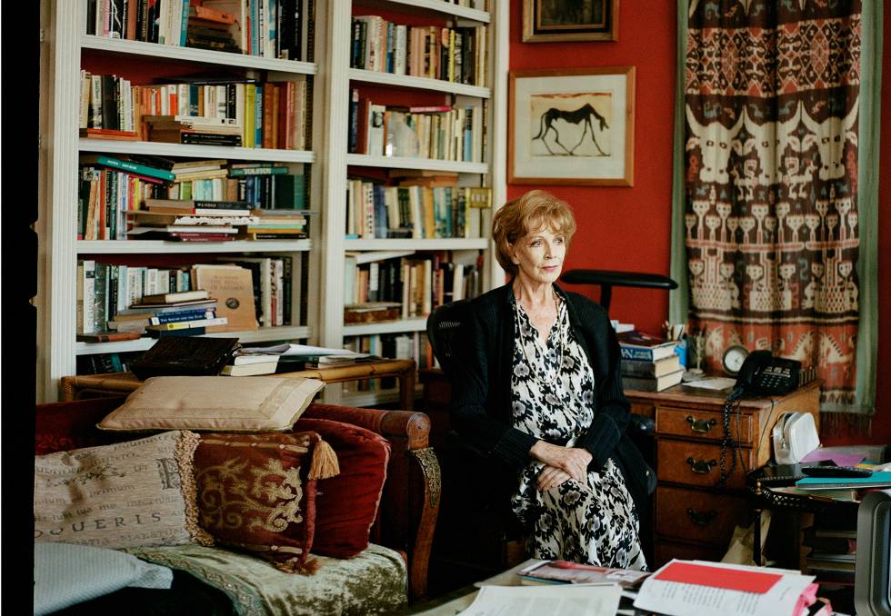 Edna O'Brien, en su casa en el barrio londinense de Chelsea.