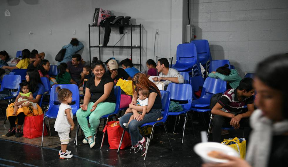 Un centro de detencin de familias inmigrantes en McAllen (Texas, EEUU).