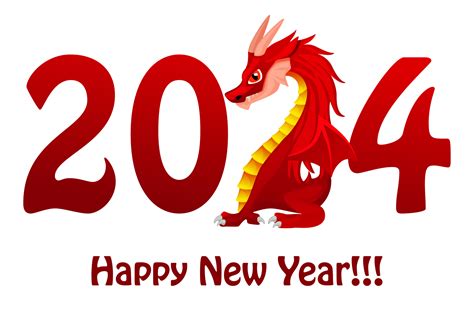 Chinese Happy New year 2024 , cute dragon. Greeting card with red dragon 23799056 PNG