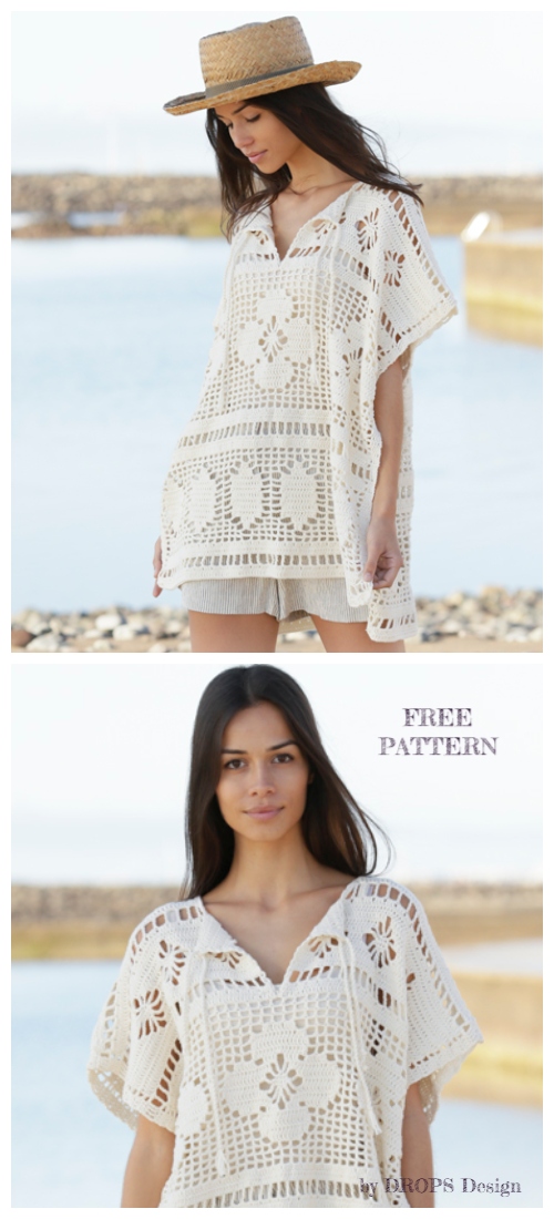 Women BOHO Lace Carefre Summer Top Free Crochet Patterns