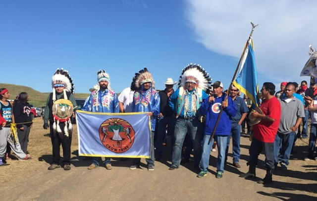 Water Protectors at Standing Rock from the Crow tribe (photo: Your Call)