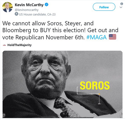 Kevin McCarthy: We cannot allow Soros, Steyer and Bloomberg to BUY this election!